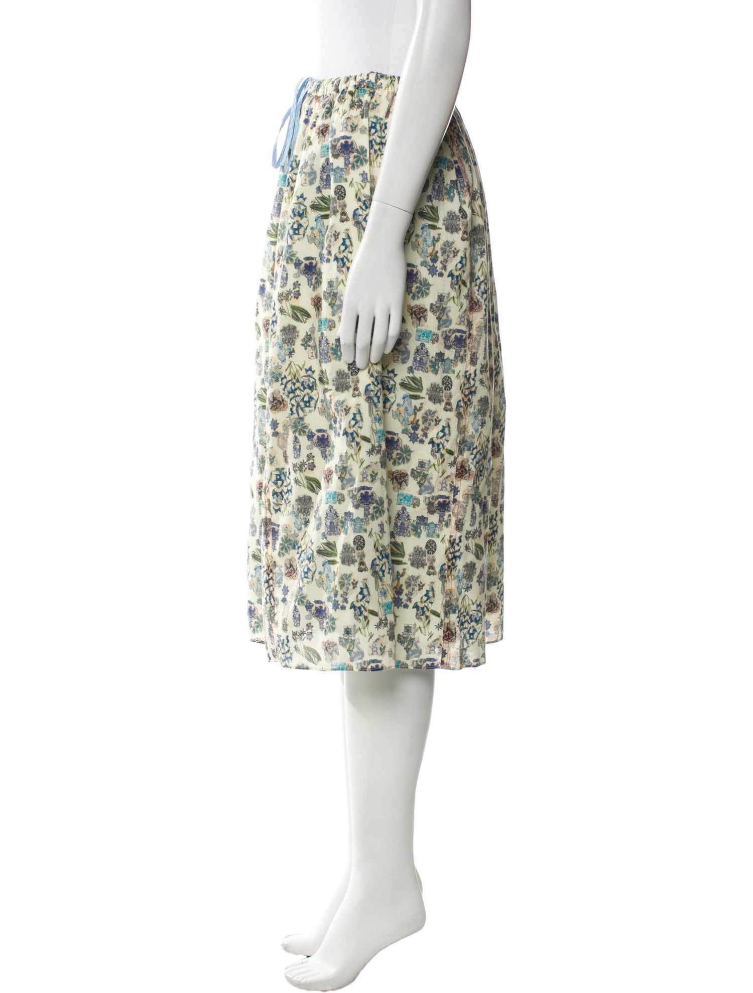 Marni Floral Print Knee-Length Skirt