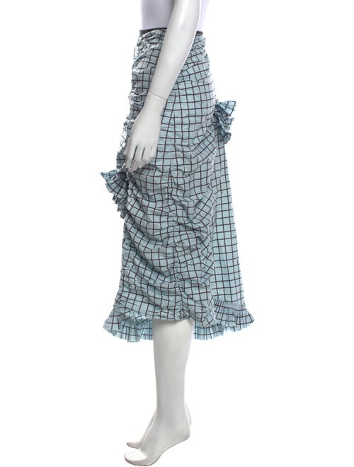 Marni Plaid Print Midi Length Skirt