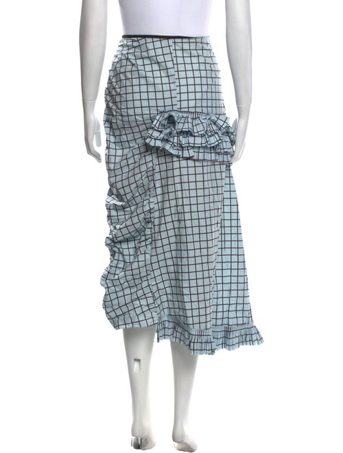 Marni Plaid Print Midi Length Skirt