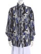 Marni Printed Long Sleeve Button-Up Top
