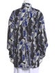 Marni Printed Long Sleeve Button-Up Top