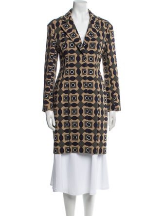 Marni Wool Printed Peacoat