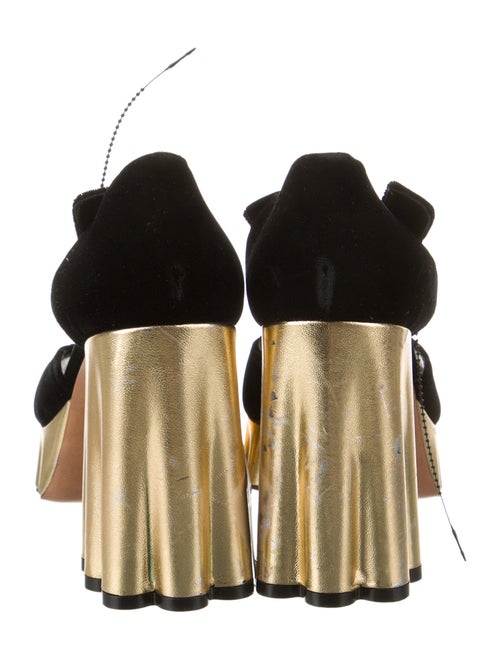 Marni Velvet T-Strap Sandals