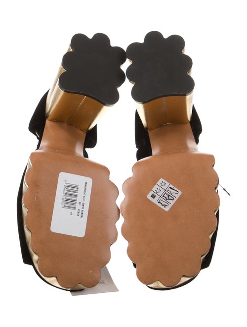 Marni Velvet T-Strap Sandals