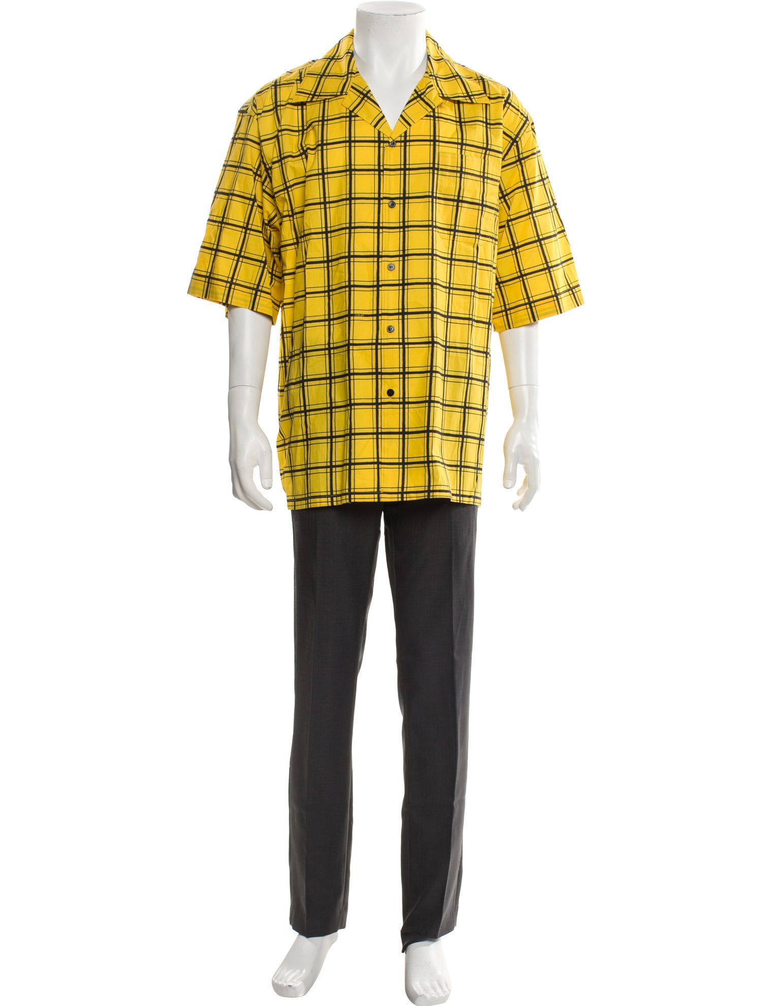 Marni Plaid Print Short Sleeve Shirt w/ Tags