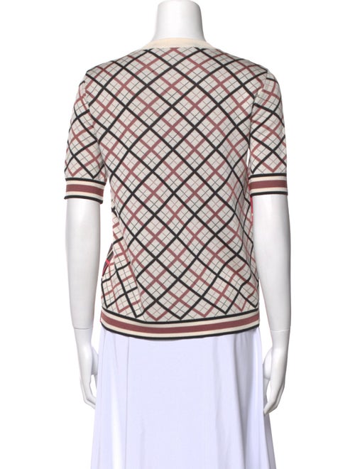 Marni Silk Plaid Print T-Shirt