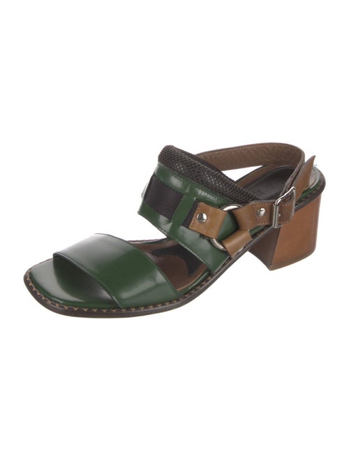 Marni Leather Colorblock Pattern Sandals