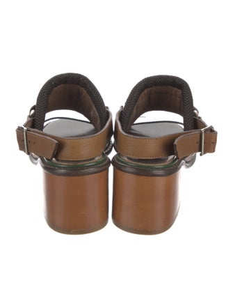 Marni Leather Colorblock Pattern Sandals