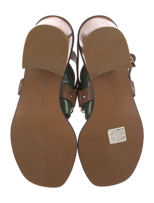 Marni Leather Colorblock Pattern Sandals