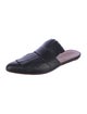 Marni Leather Fringe Trim Accent Mules