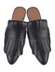 Marni Leather Fringe Trim Accent Mules