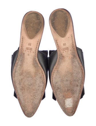 Marni Leather Fringe Trim Accent Mules