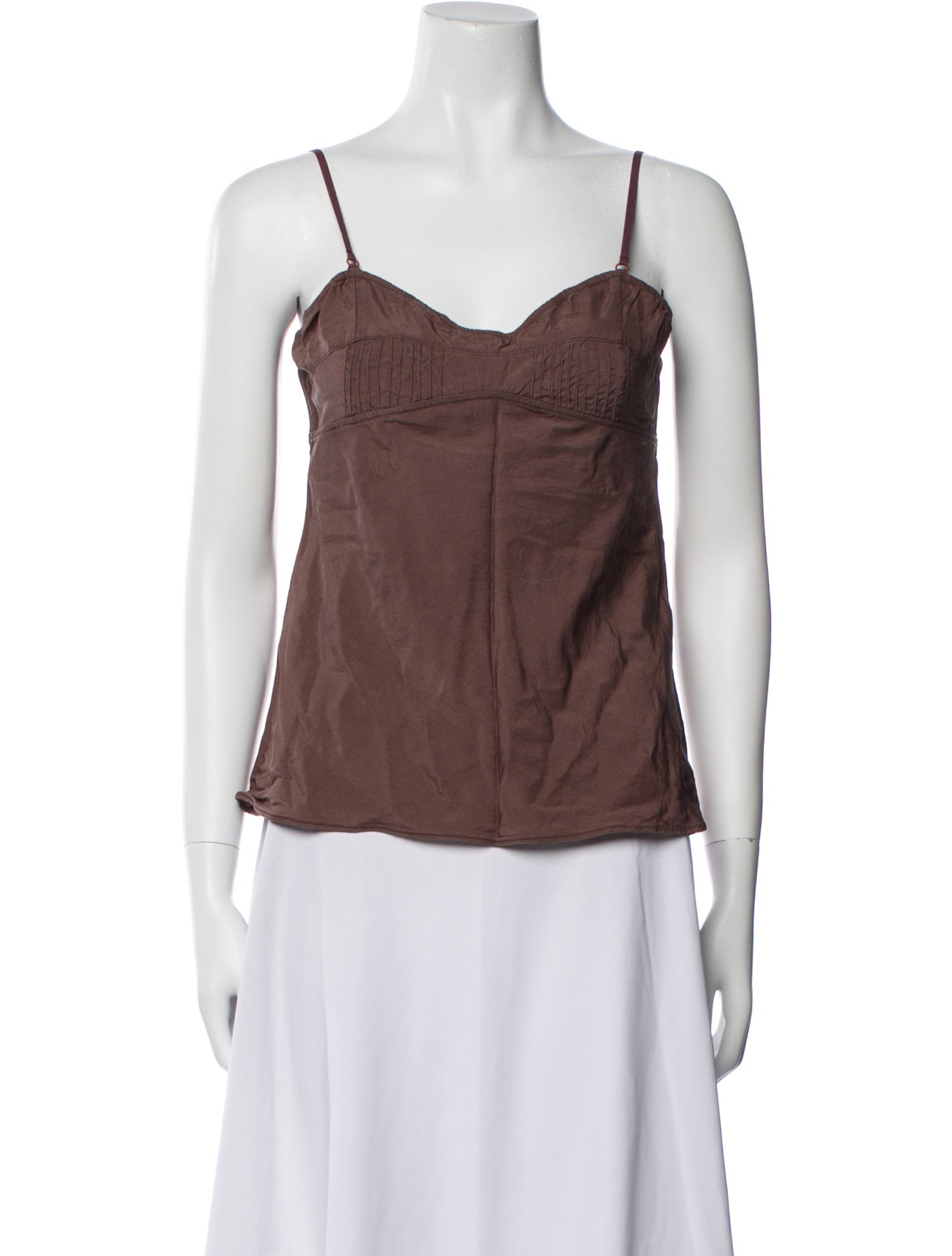 Marni Silk Square Neckline Top