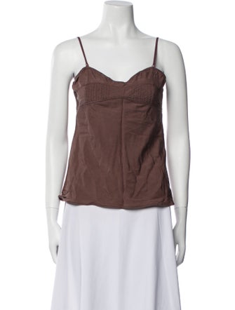 Marni Silk Square Neckline Top