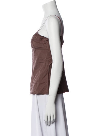 Marni Silk Square Neckline Top