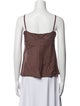 Marni Silk Square Neckline Top