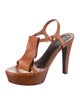 Marni Leather T-Strap Sandals
