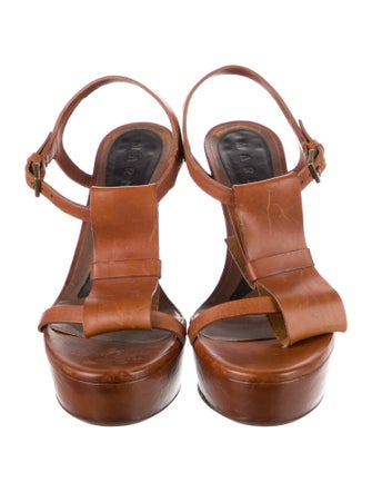 Marni Leather T-Strap Sandals