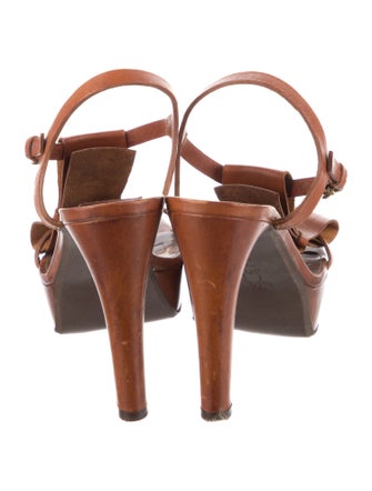 Marni Leather T-Strap Sandals