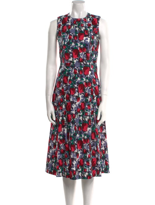 Marni Floral Print Midi Length Dress