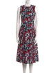 Marni Floral Print Midi Length Dress