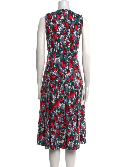 Marni Floral Print Midi Length Dress