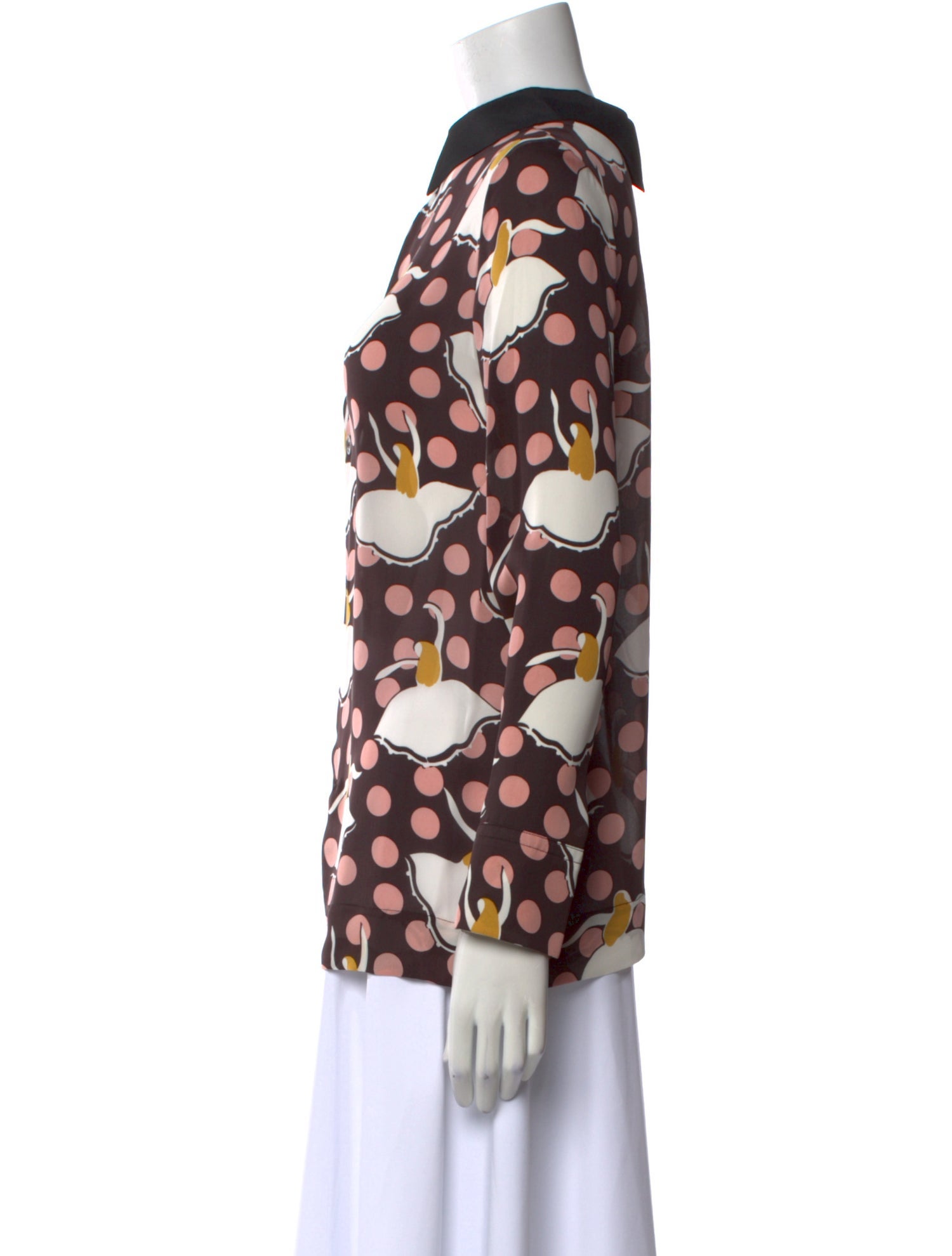 Marni Printed Mock Neck Blouse