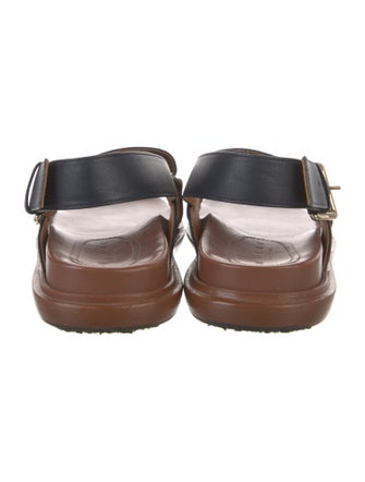 Marni Leather Colorblock Pattern Slingback Sandals