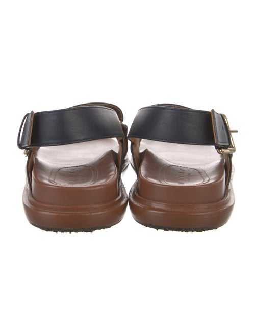 Marni Leather Colorblock Pattern Slingback Sandals
