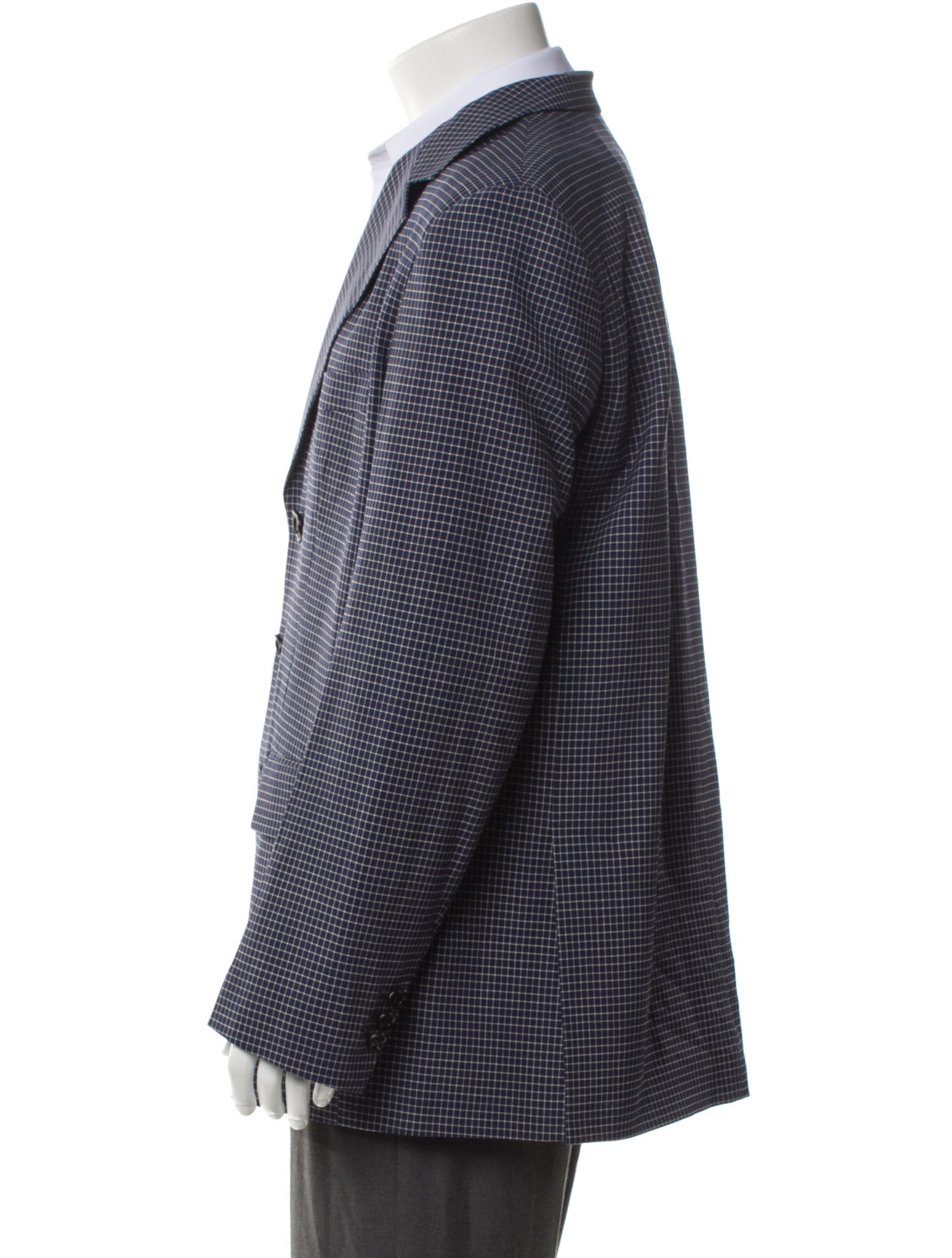 Marni Virgin Wool Plaid Print Blazer