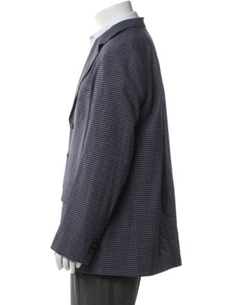 Marni Virgin Wool Plaid Print Blazer