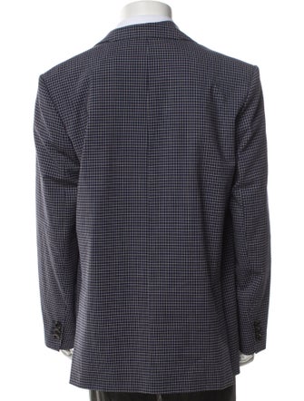 Marni Virgin Wool Plaid Print Blazer