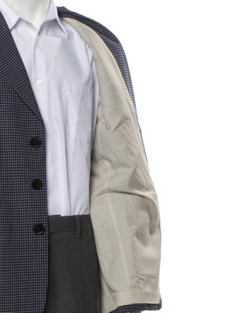 Marni Virgin Wool Plaid Print Blazer