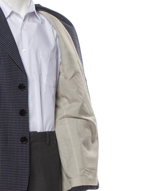 Marni Virgin Wool Plaid Print Blazer