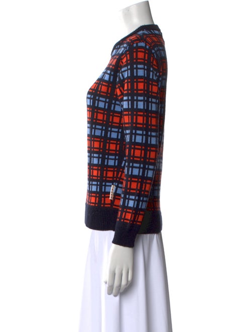 Marni Plaid Print Crew Neck Sweater