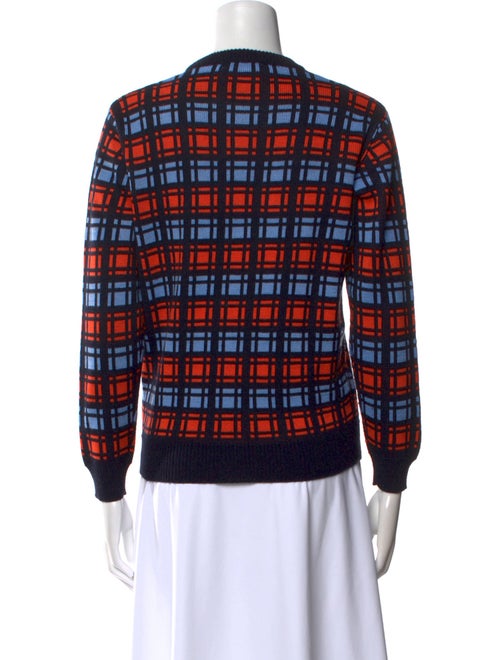 Marni Plaid Print Crew Neck Sweater