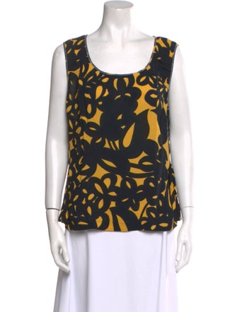 Marni Printed Scoop Neck Blouse