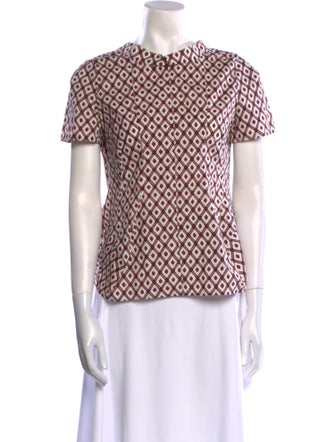 Marni Printed Crew Neck Blouse
