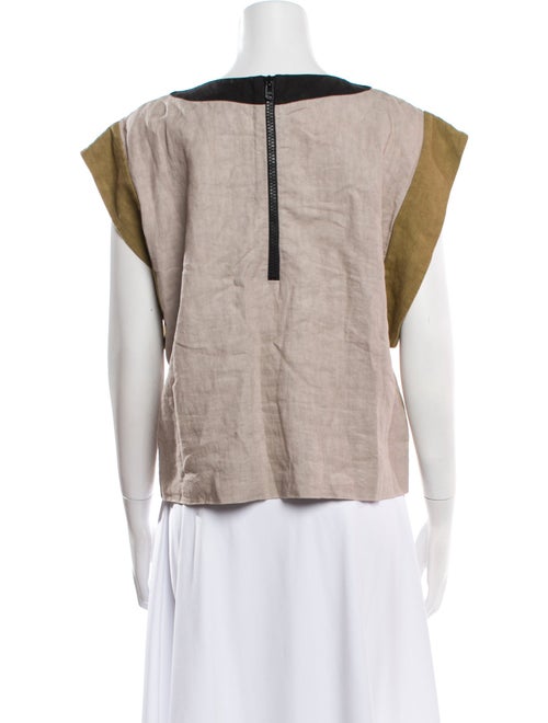 Marni Linen Bateau Neckline Top