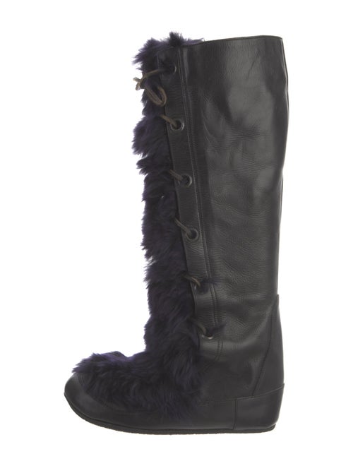 Marni Leather Lace-Up Boots