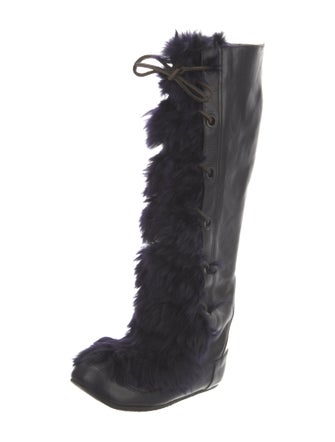 Marni Leather Lace-Up Boots