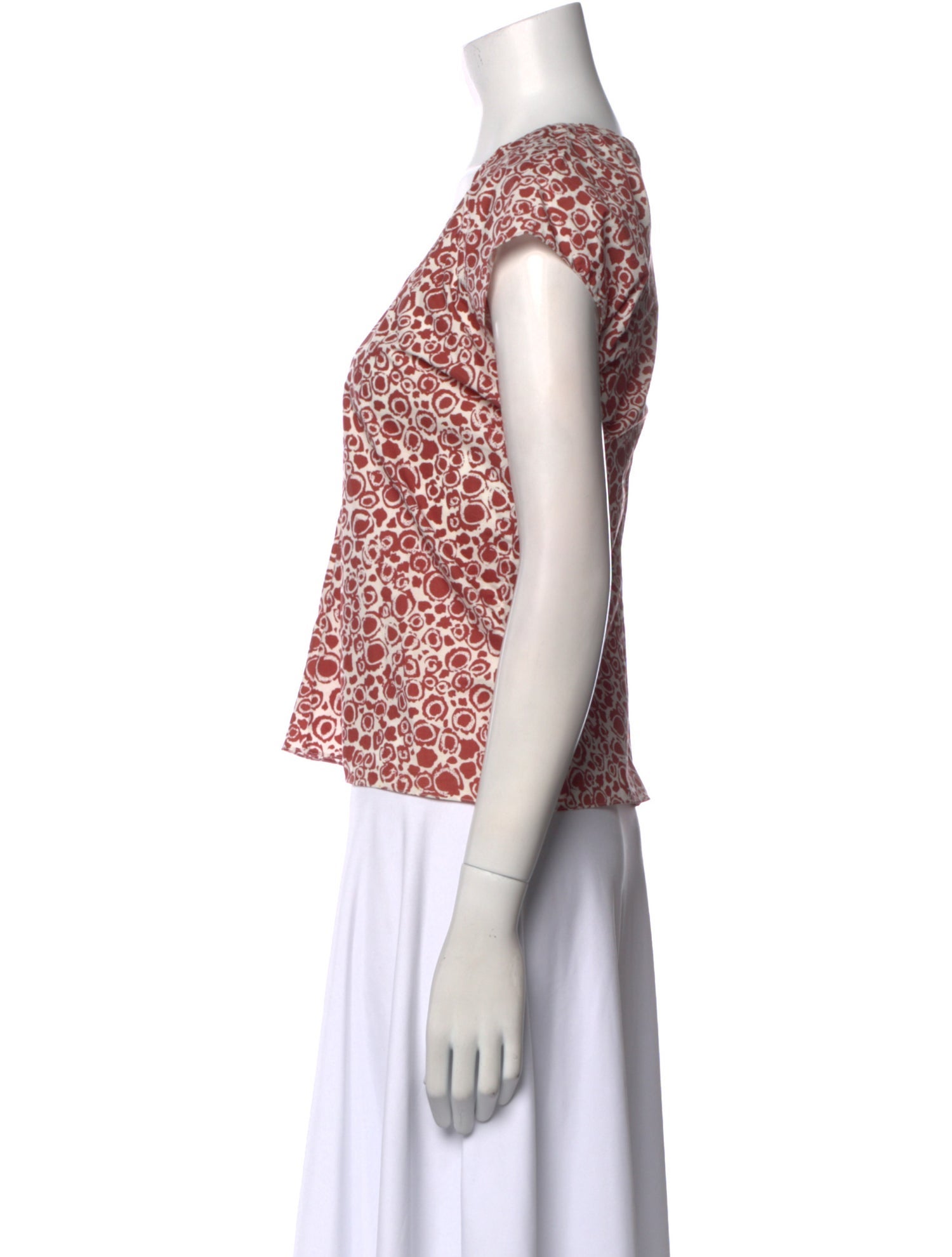 Marni Printed Scoop Neck Crop Top