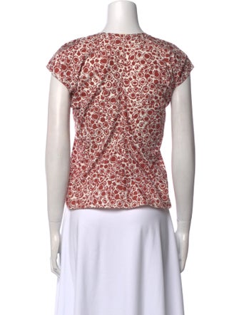 Marni Printed Scoop Neck Crop Top