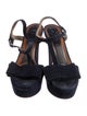 Marni Suede Bow Accents T-Strap Sandals