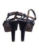 Marni Suede Bow Accents T-Strap Sandals