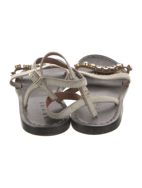 Marni Ponyhair Crystal Embellishments Gladiator Sandals