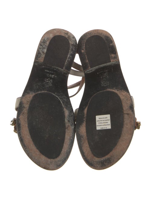 Marni Ponyhair Crystal Embellishments Gladiator Sandals