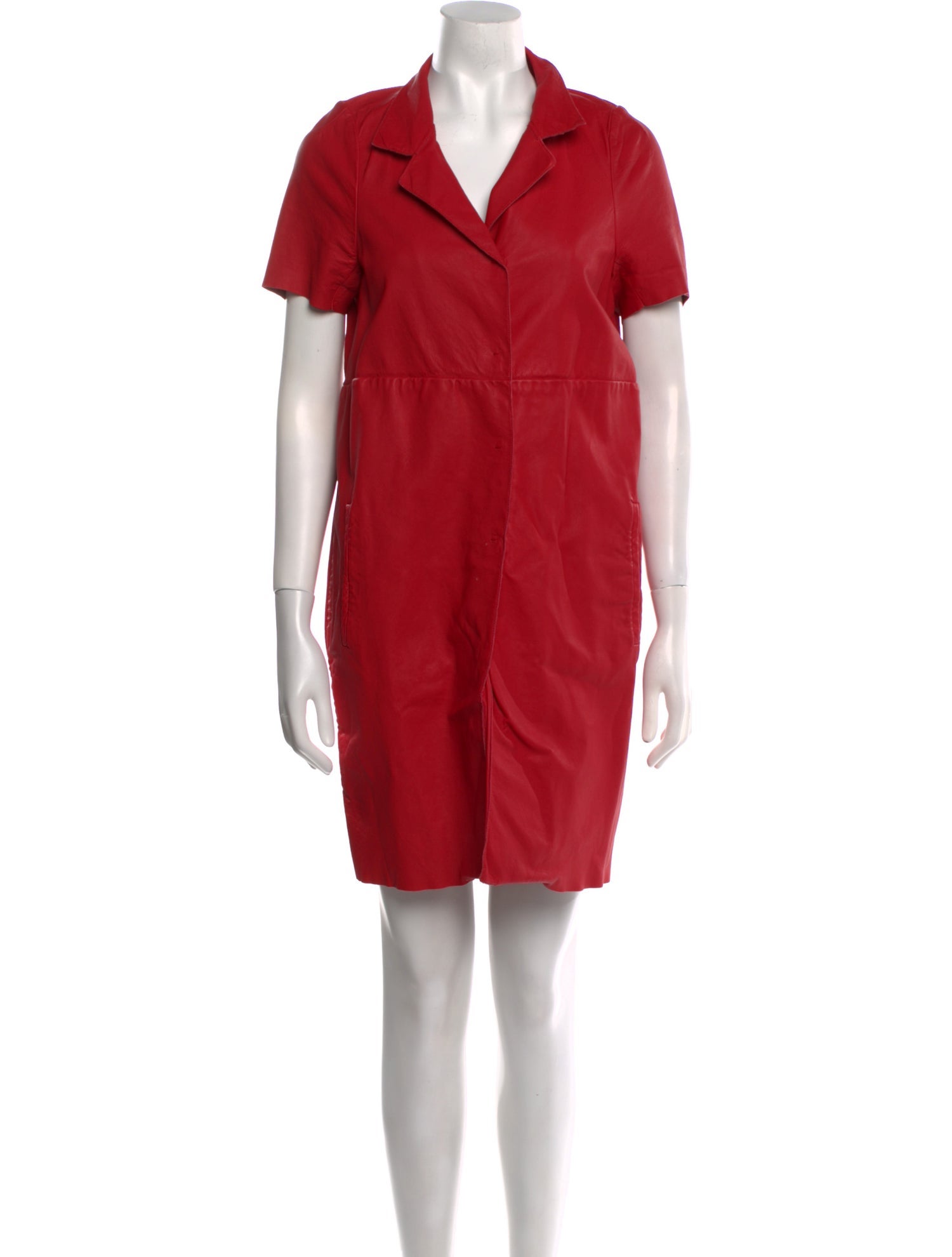 Marni Calf Leather Mini Dress