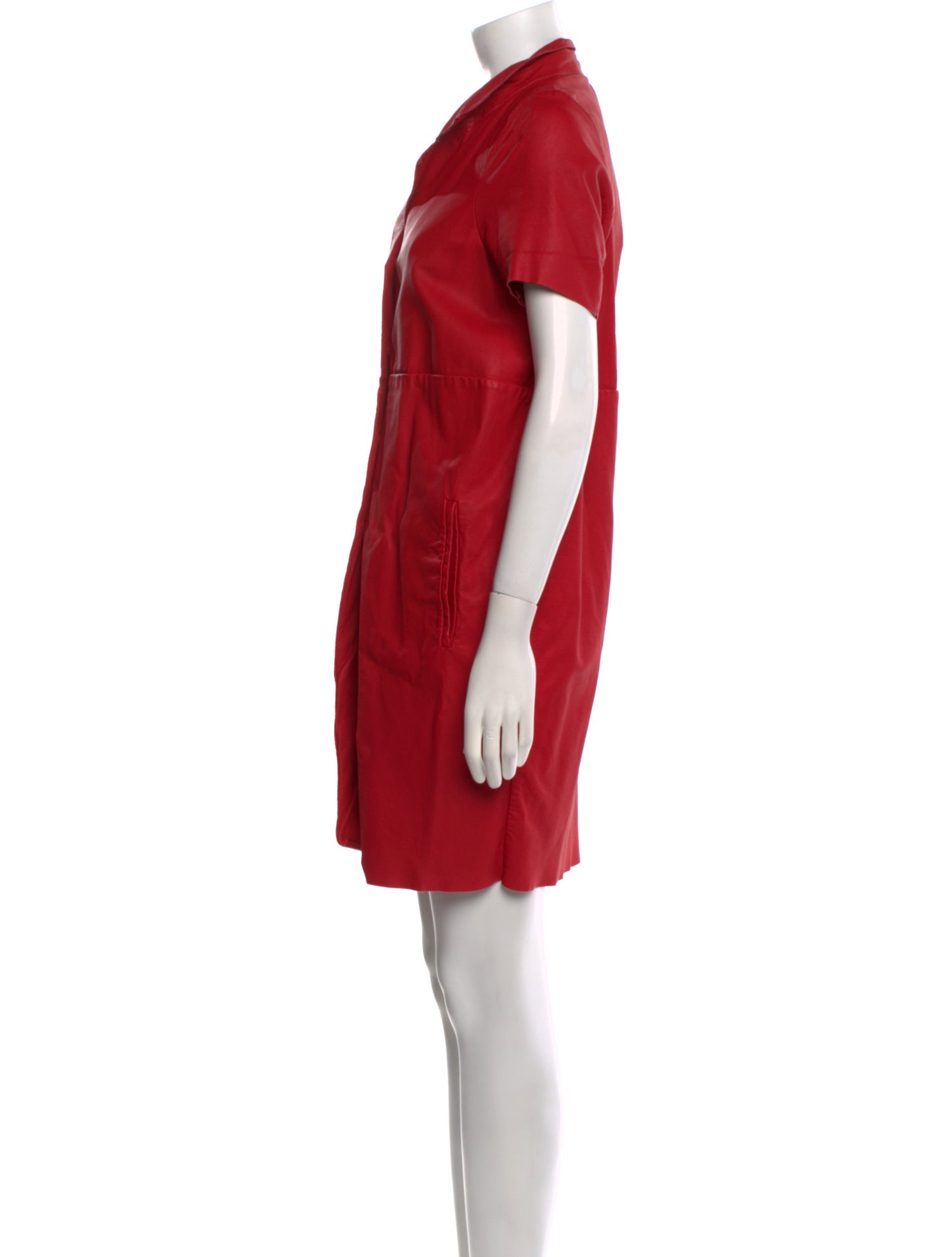 Marni Calf Leather Mini Dress