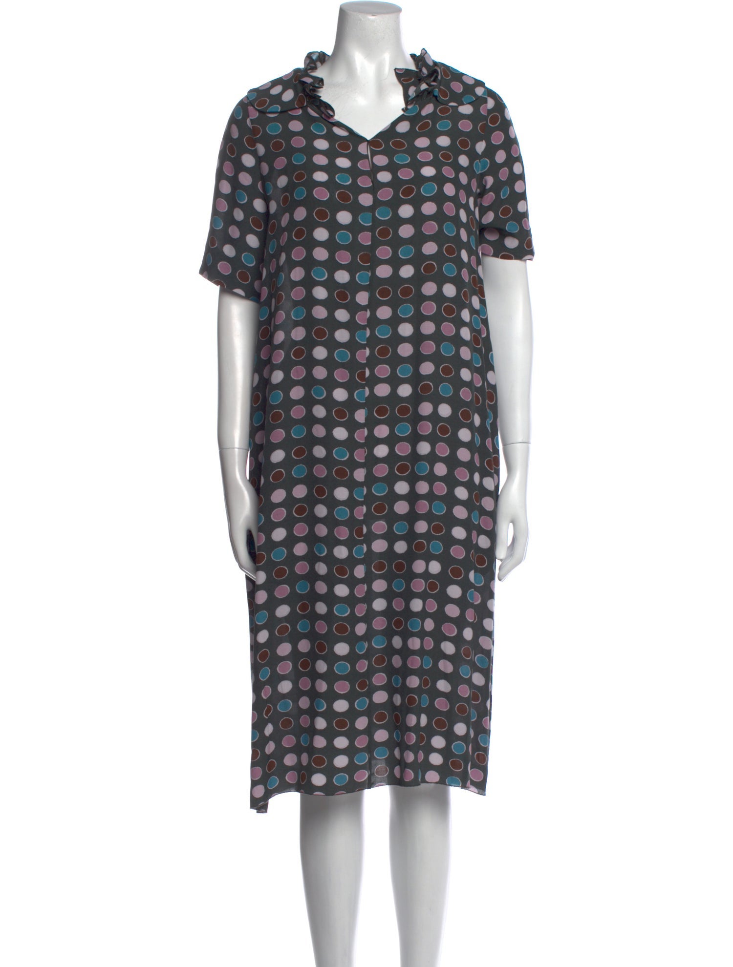 Marni Polka Dot Print Knee-Length Dress